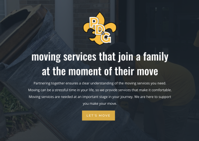 Divi Tutorial Full length, “Moving Services” premade layout for Pack Dat and Geaux